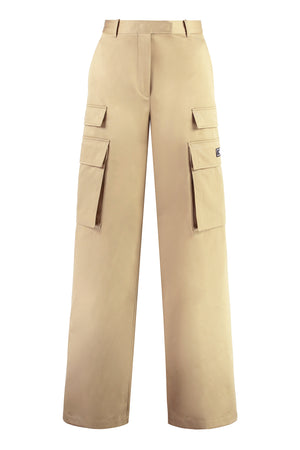 Gabardine cargo trousers-0